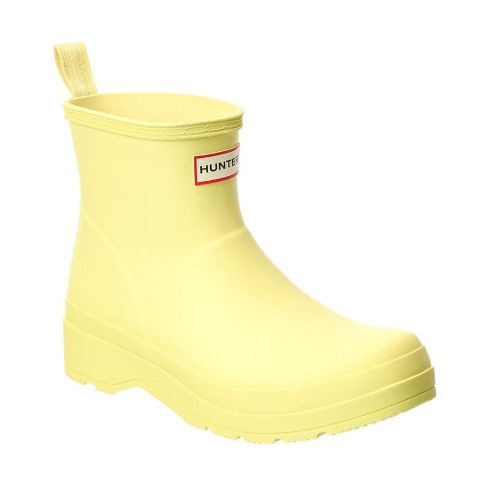Hunter Play Short Scoop Bottom Rain Bootie, Yellow